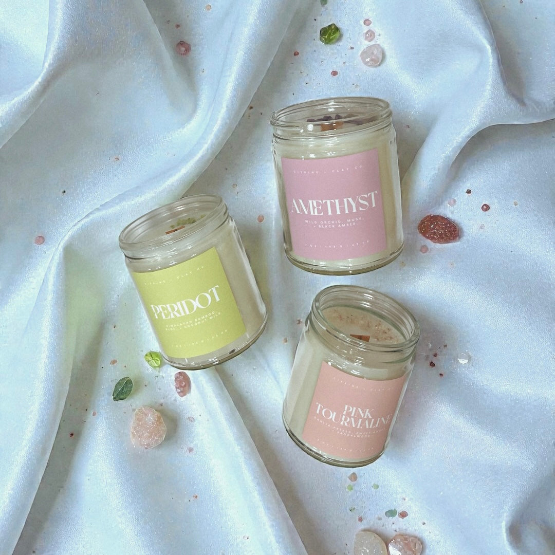 Crystal + Birthstone Candle Collection